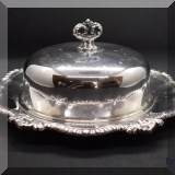 S02. Silverplate covered dish. 